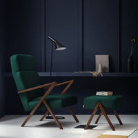 Hunter Green Retrostar Footstool Velvet Line | Bombinate Hunter Green Retrostar Footstool Velvet Line | Bombinate