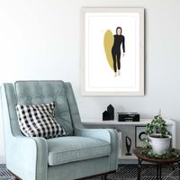 Mellow Yellow Art Print White Frame | Bombinate