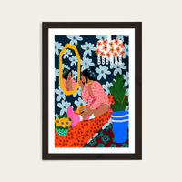 Mirror Girl Art Print Black Frame | Bombinate Mirror Girl Art Print Black Frame | Bombinate