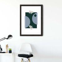 Black Frame Blue & Green Art Print | Bombinate Black Frame Blue & Green Art Print | Bombinate