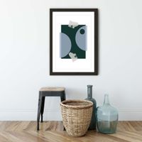 Black Frame Blue & Green Art Print | Bombinate Black Frame Blue & Green Art Print | Bombinate