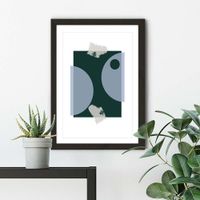 Black Frame Blue & Green Art Print | Bombinate Black Frame Blue & Green Art Print | Bombinate