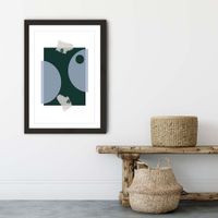 Black Frame Blue & Green Art Print | Bombinate Black Frame Blue & Green Art Print | Bombinate