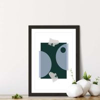 Black Frame Blue & Green Art Print | Bombinate Black Frame Blue & Green Art Print | Bombinate