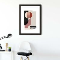 Black Frame Rose Grey & Brown Art Print | Bombinate Black Frame Rose Grey & Brown Art Print | Bombinate