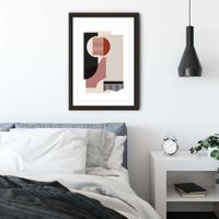 Black Frame Rose Grey & Brown Art Print | Bombinate Black Frame Rose Grey & Brown Art Print | Bombinate