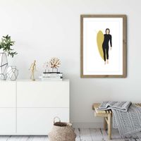 Mellow Yellow Art Print Oak Frame | Bombinate Mellow Yellow Art Print Oak Frame | Bombinate