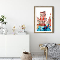 Venice Art Print Oak Frame | Bombinate Venice Art Print Oak Frame | Bombinate