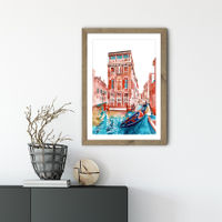 Venice Art Print Oak Frame | Bombinate Venice Art Print Oak Frame | Bombinate