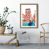 Venice Art Print Oak Frame | Bombinate Venice Art Print Oak Frame | Bombinate