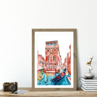 Venice Art Print Oak Frame | Bombinate Venice Art Print Oak Frame | Bombinate