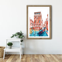 Venice Art Print Oak Frame | Bombinate Venice Art Print Oak Frame | Bombinate