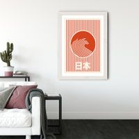 Great Wave Of Nippon Art Print White Frame | Bombinate Great Wave Of Nippon Art Print White Frame | Bombinate