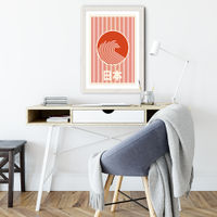 Great Wave Of Nippon Art Print White Frame | Bombinate Great Wave Of Nippon Art Print White Frame | Bombinate