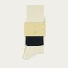 Ecru/Navy Melange Band Socks | Bombinate