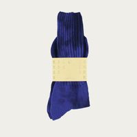 Black/Strong Blue Crew Socks | Bombinate