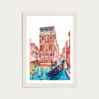 Venice Art Print White Frame | Bombinate Venice Art Print White Frame | Bombinate