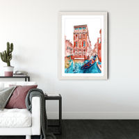 Venice Art Print White Frame | Bombinate Venice Art Print White Frame | Bombinate