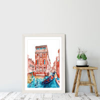 Venice Art Print White Frame | Bombinate Venice Art Print White Frame | Bombinate
