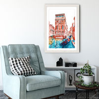 Venice Art Print White Frame | Bombinate Venice Art Print White Frame | Bombinate