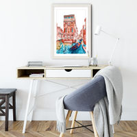 Venice Art Print White Frame | Bombinate Venice Art Print White Frame | Bombinate