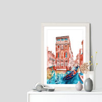 Venice Art Print White Frame | Bombinate Venice Art Print White Frame | Bombinate