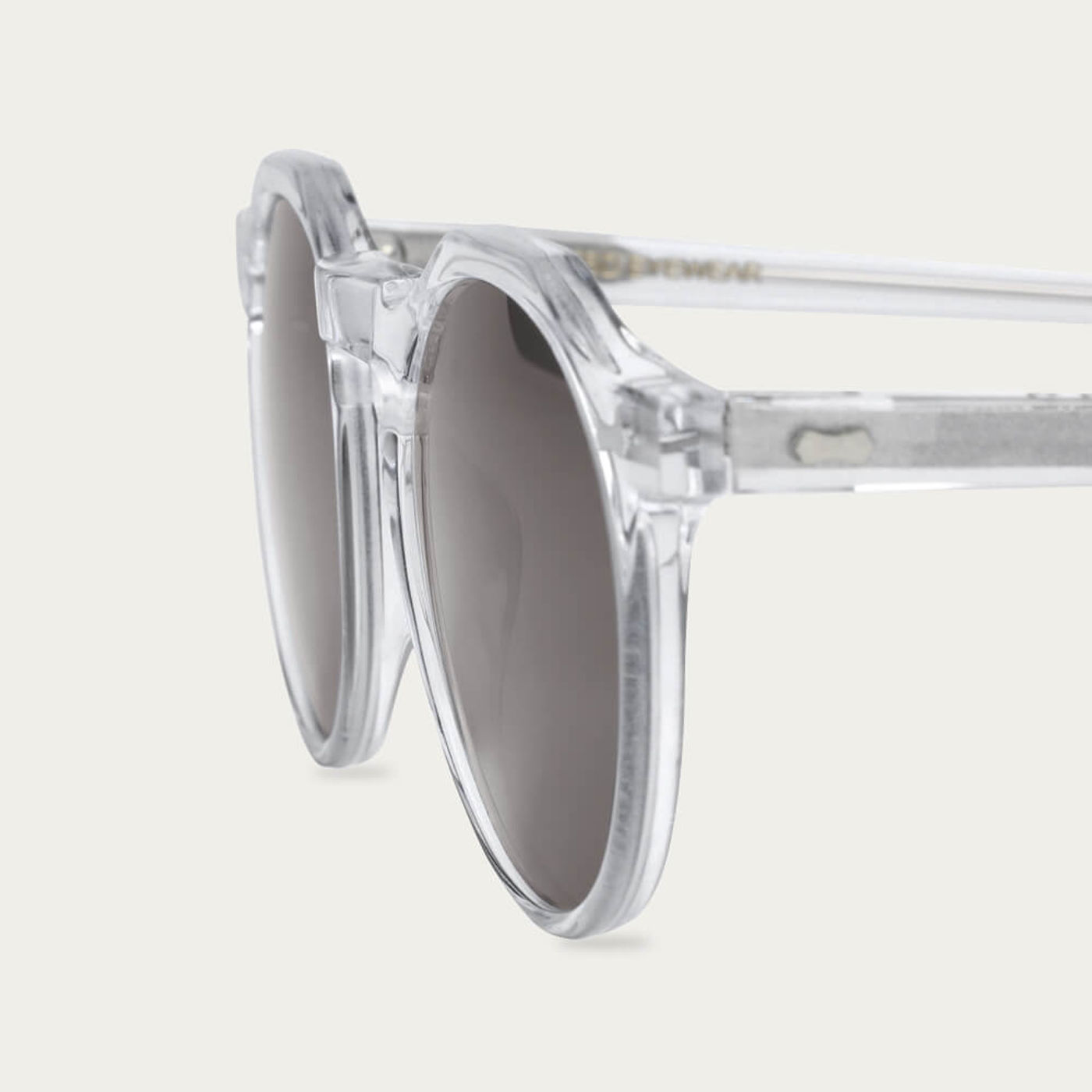 Transparent /Gradient Grey Lapel Sunglasses | Bombinate