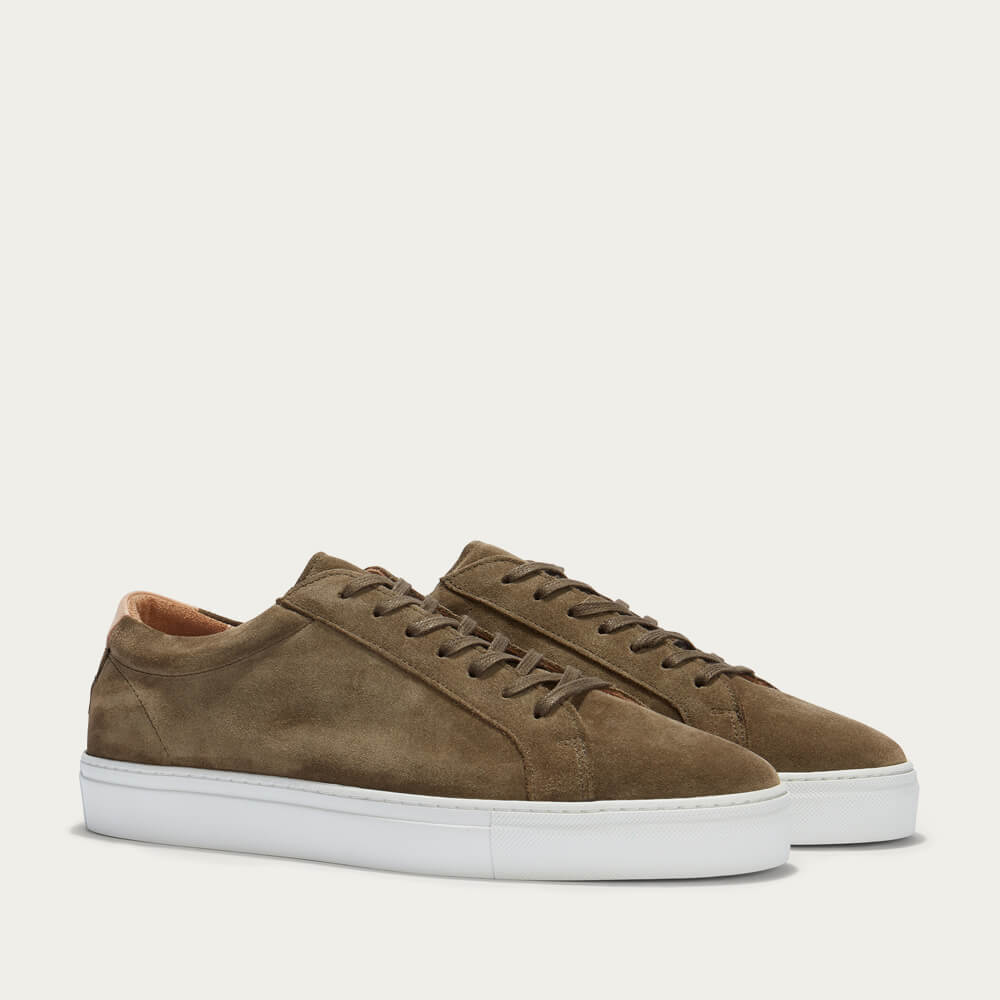 olive suede sneakers