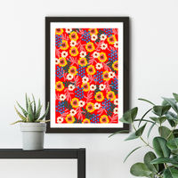 Many Flowers Art Print Black Frame | Bombinate Many Flowers Art Print Black Frame | Bombinate