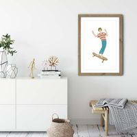 Brah Art Print Oak Frame | Bombinate Brah Art Print Oak Frame | Bombinate