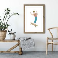 Brah Art Print Oak Frame | Bombinate Brah Art Print Oak Frame | Bombinate