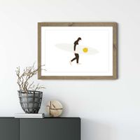 Salty Art Print Oak Frame | Bombinate Salty Art Print Oak Frame | Bombinate