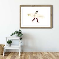 Sebastian Art Print Oak Frame | Bombinate Sebastian Art Print Oak Frame | Bombinate