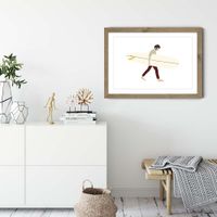 Sebastian Art Print Oak Frame | Bombinate Sebastian Art Print Oak Frame | Bombinate