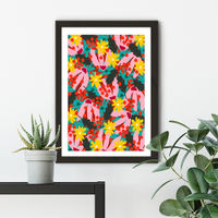 Windy Day Art Print Black Frame | Bombinate Windy Day Art Print Black Frame | Bombinate