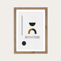 Abstract Geometric III Art Print Oak Frame | Bombinate Abstract Geometric III Art Print Oak Frame | Bombinate