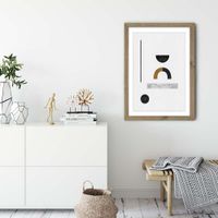 Abstract Geometric III Art Print Oak Frame | Bombinate Abstract Geometric III Art Print Oak Frame | Bombinate