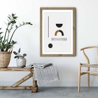Abstract Geometric III Art Print Oak Frame | Bombinate Abstract Geometric III Art Print Oak Frame | Bombinate