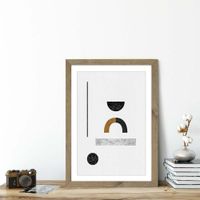 Abstract Geometric III Art Print Oak Frame | Bombinate Abstract Geometric III Art Print Oak Frame | Bombinate