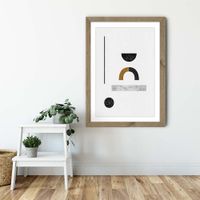 Abstract Geometric III Art Print Oak Frame | Bombinate Abstract Geometric III Art Print Oak Frame | Bombinate