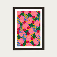 Plant Flowers Art Print Black Frame | Bombinate Plant Flowers Art Print Black Frame | Bombinate