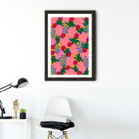 Plant Flowers Art Print Black Frame | Bombinate Plant Flowers Art Print Black Frame | Bombinate