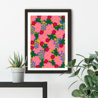 Plant Flowers Art Print Black Frame | Bombinate Plant Flowers Art Print Black Frame | Bombinate