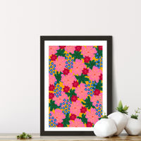 Plant Flowers Art Print Black Frame | Bombinate Plant Flowers Art Print Black Frame | Bombinate