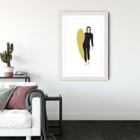 Mellow Yellow Art Print White Frame | Bombinate Mellow Yellow Art Print White Frame | Bombinate