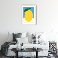 Lemon Art Print White Frame | Bombinate Lemon Art Print White Frame | Bombinate