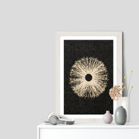 Iris Black Art Print White Frame | Bombinate