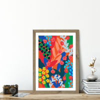 Joyful Day Art Print Oak Frame | Bombinate Joyful Day Art Print Oak Frame | Bombinate