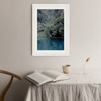 The Path Under Trees Art Print White Frame | Bombinate The Path Under Trees Art Print White Frame | Bombinate