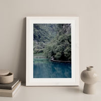 The Path Under Trees Art Print White Frame | Bombinate The Path Under Trees Art Print White Frame | Bombinate